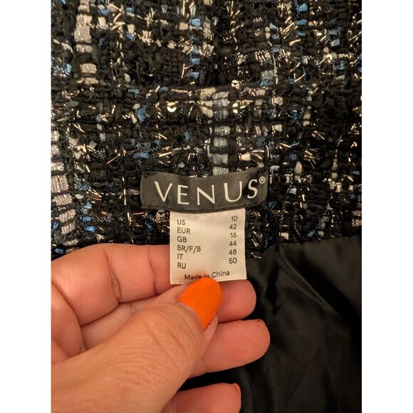 Venus Tweed Jacket With Front Zipper US10 Academia office artsy - Picture 2 of 4